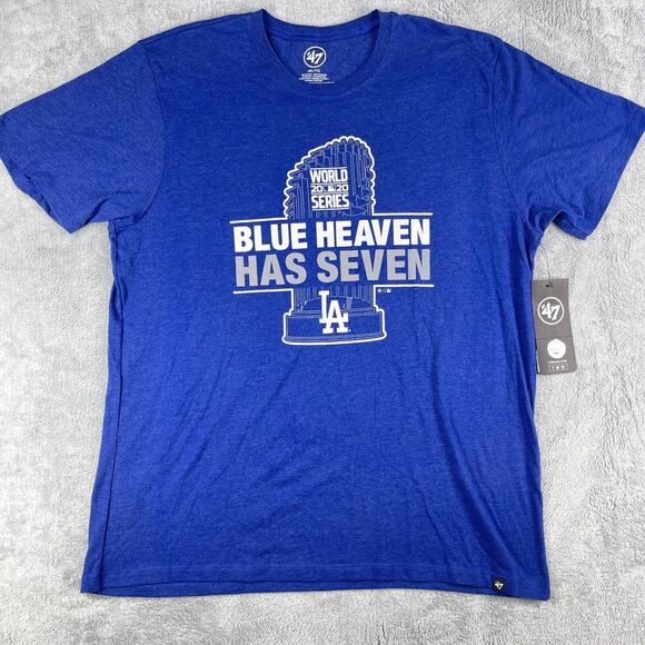 47 Brand Other - 47 Brand T-Shirt Men XXL Blue LA Dodgers Blue Heaven Has Seven World Series